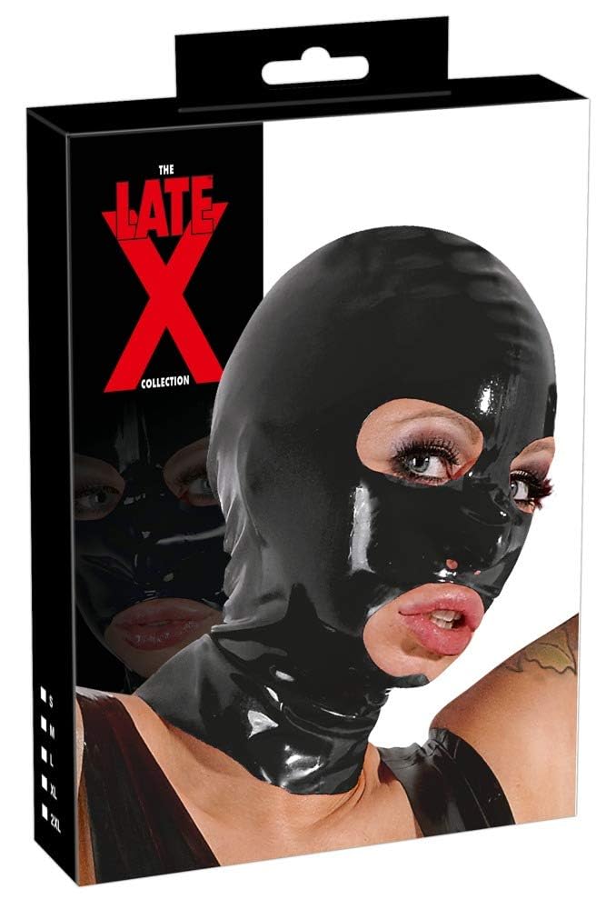 Late X Women's Latex Mask Black One Size