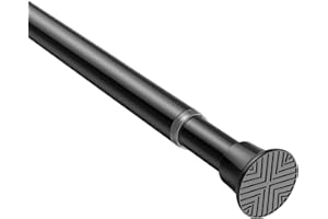 AIZESI Adjustable Tension Rod - 18-36 inch, Black, No Drilling, Small, Expandable