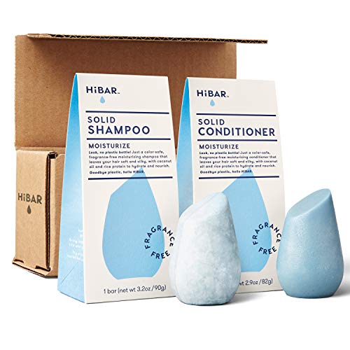 HiBAR shampoo bar and conditioner bar with zero waste packaging and