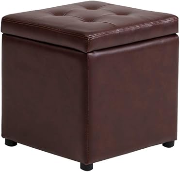 Reposapiés Taburete Puf Otomano Tapizado Caja de Juguetes de