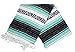 Open Road Goods Mexican Blanket - Authentic Serape Falsa Blanket - Handmade (Mint)