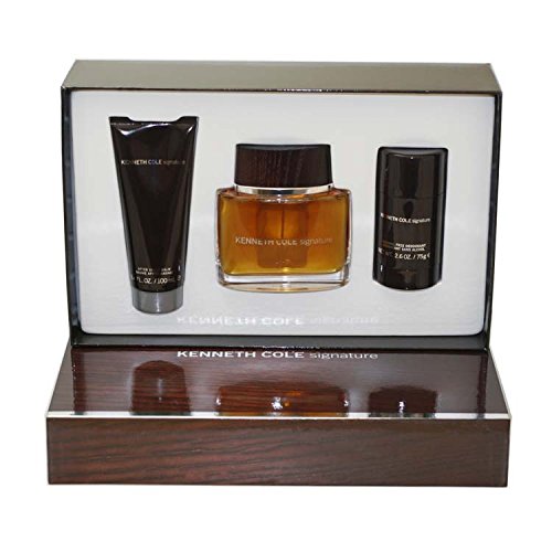 Kenneth Cole Signature 3 Piece Gift Set for Men (Eau de Toilette Spray Plus After Shave Balm Plus Deodorant Stick)