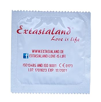 Extasialand Markenkondome 100 Kondome extra dünn und hauchzart im praktischen Sparpack Präservative extra thin für mehr Gefüh