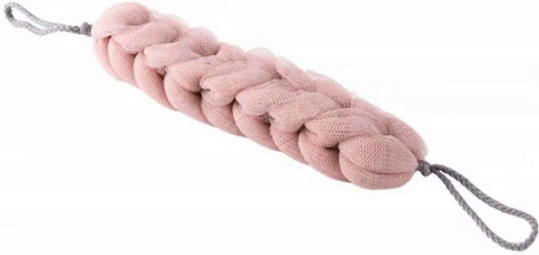 LOSOUL Back Scrubber Bath Shower Mesh Sponge Exfoliating Body Scrub Stretch Braided Loofah with Rope Handles