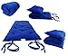 D&D Futon Furniture Royal Blue Traditional Japanese Floor Rolling Futon Mattress, Foldable Cushion Mats, Cotton/Foam Shikifuton, 3 x 30 x 80
