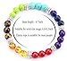 Hamoery Men Women 8mm Lava Rock 7 Chakra Beads Chakra Bracelet Braided Rope Natural Stone Yoga Bracelet Bangle