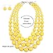 KOSMOS-LI Large 5 Colors Acrylic Beads Statement Strand Necklaces