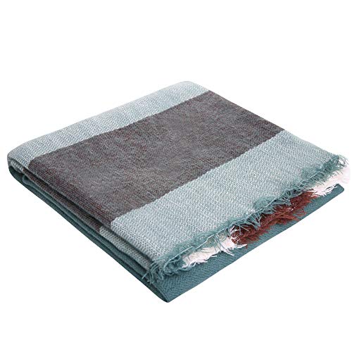 Bess Bridal Women's Plaid Blanket Winter Scarf Warm Cozy Tartan Wrap Oversized Shawl Cape