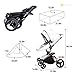 SpringBuds Baby Stroller Bassinet Carriage Combo 360 Rotation 2-in-1 Shock-Resistant High Landscape Luxury Pram Stroller for Newborn and Toddler -White