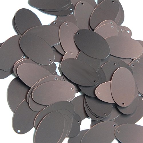 Sequin Bronze Matte Silk Frost Metallic Oval 7/8
