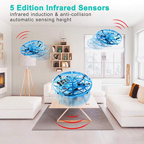 image for semai Flying Toys for Kids Mini UFO Drone Hand Operated Drones with 2 