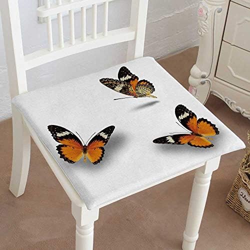 Mikihome Indoor/Outdoor All Weather Chair Pads Malayan lacew Leopard lacew Butterfly Isolated on White Background Seat Cushions Garden Patio Home Chair Cushions 32"x32"x2pcs