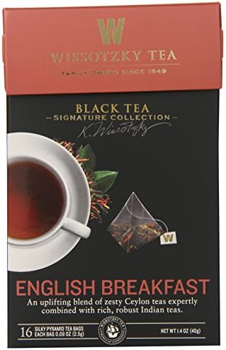 Wissotzky the Signature Collection Tea, English Breakfast, 16 Count (Pack of 6)