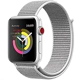 Tces Sport Wristbands Compatible for Apple Watch Band 38mm 42mm, Soft Lightweight Breathable Woven Nylon Sport Loop Replacement Strap Compatible for iWatch Apple Watch Series 3 2 1, Nike+, Edition 