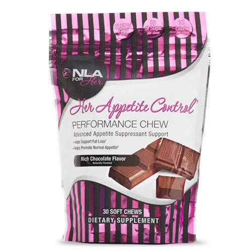 NLA for Her - Her Appetite Control Performance Chew - Advanced Appetite Suppressant Support - Supports Fat Loss & Promotes Normal Appetite - Rich Chocolate - 30 Soft Chews