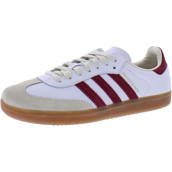 Amazon.com | adidas Samba OG Sporty & Rich Mens Shoes Size 5.5, Color: White/Yellow  | Fashion Sneakers
