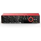 CIXUN 4x4 USB-C Audio Interface for PC &amp; Mac - 24-bit/192kHz Studio Recording, 4 Combo Inputs (XLR/TRS), 4 TRS Outputs, 48V Phantom Power, FX Effects for Podcast/Streaming (Matte Red)