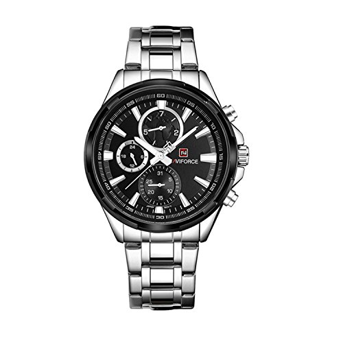 Men's Business Watches Men Quartz 24 Hours Date Clock Man Full Stainless Steel Sports Wrist Watch