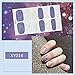 WOKOTO 6 Sheets Shine Nail Wraps Polish Decal Strips With 1Pcs Nail File Golden Glitter Adhesive Nail Art Stickers Manicure Kits