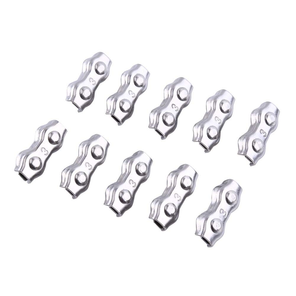 Lot De 20 Colliers Pour Câble En Acier Inoxydable Duplex M4 - Pour Câble De 4mm - Neuf