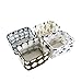 PUTING 4 Pcs Foldable Storage Basket Bins, Canvas Storage Basket with Handle Cotton Linen Blend, Storage Bins Basket for Makeup, Snack, Magazine, Baby Toys