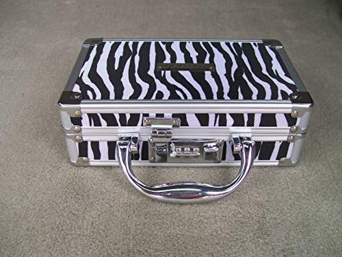 Large Locking E-Cig Vaping Device and Accessory Storage Case in Zebra Print by Vaultz