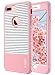 iPhone 7 Plus Case, ULAK Slim Shockproof Flexible TPU Bumper Case Durable Anti-Slip Lightweight Front Back Hard Protective Safe Grip Cover for Apple iPhone 7 Plus 5.5 inch Rose Gold Stripes Minimal