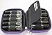 Essential Oil Carrying Case Holds 10 Bottles Perfect for Roller Bottles 5ml - 10ml Multiple Colors! (2 Pack, Purple)