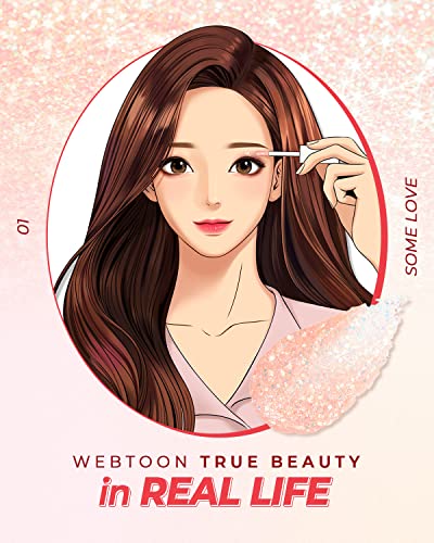 AMTS Webtoon True Beauty - 01 Some Love | Liquid Pink Gold Chunky Glitter Eyeshadow | Highlighter, K-Drama Korean Makeup, Highly Pigmented, Long Lasting Shimmer