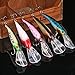 Sougayilang Hard Fishing Lures Deep Diving Minnow Bass Crankbaits with Large Fish Tongue,Treble Hook Life-Like Swimming Trout Fishing Tackle for Bass Fishing Pack of 10PCS