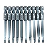 10pcs Triangle Screwdriver Bits,1/4inch Shank 65mm S2 Alloy Steel Triangle Head Screwdriver Bits Set H6.365mm2.7