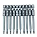 10pcs Triangle Screwdriver Bits,1/4inch Shank 65mm S2 Alloy Steel Triangle Head Screwdriver Bits Set H6.365mm2.7
