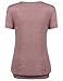 Jazzco Women's Scoop Neck Short Sleeve Pleated Blouse T Shirt