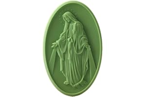GRAINRAIN Silicone Soap Molds Kit l Soap Making Supplies l Moldes de Silicona para Resina l Candle Making Silicone Molds (The Virgin Mary 12280)
