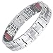 Double Row Magnetic Therapy Bracelet 4 in 1 Bio Elements Energy Health Care Jewelry Pain Relief for Arthritis and Carpal Tunnel (Plus)