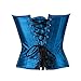 Women's Peacock Corset Bustier top Steampunk Skirt Waist Cincher Overbust Burlesque Lingerie Sets