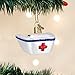 Old World Christmas Nurse Cap Glass Blown Ornament for Christmas Tree