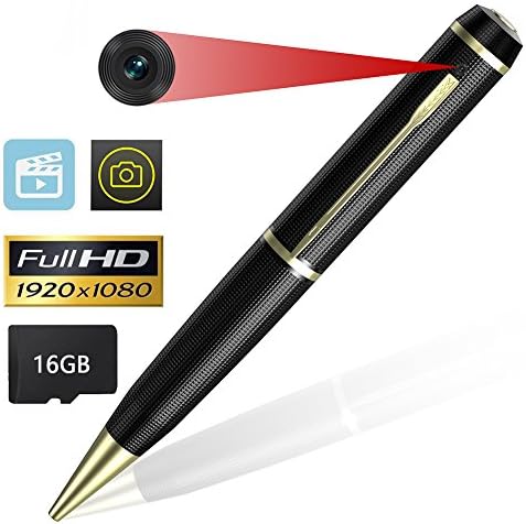 YASSUN Spy Pen Camera,16GB 1080P Full HD Mini Hidden Cam with Video and Photo Recorder Dvr