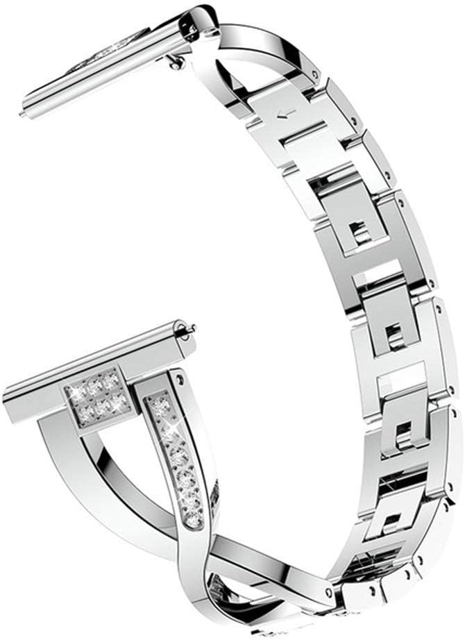 YOFUNTLE Compatible for Samsung Galaxy Watch 42mm/Galaxy Active 2 Bands,Women Stainless Steel Jewelry Bracelet Strap Replacement Wristband for Samsung Galaxy Watch Active/Galaxy Watch 42mm/Gear Sport