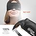 Sleep Mask for Women and Men 100% 3D Cotton Sleeping Eye Mask Contoured Adjustable Strap, Earplugs and Velvet Bag, Block Light, Smooth Mask for Nap, Travel And night Sleeping - Black