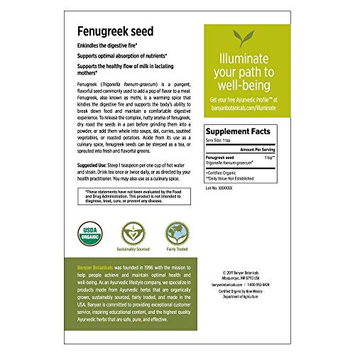 Banyan Botanicals Fenugreek Seed - USDA Organic - Aromatic Spice that Promotes Healthy Digestion* - Trigonella foenum… - Image 3