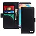 FYY [Genuine Leather] Wallet Case for OnePlus 5T 2017, Handmade Flip Folio Wallet Case with Kickstand Card Slots Magnetic Closure for OnePlus 5T 2017 Black