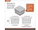 Spectrum 6-Pack Wire Baskets with Label Plate (Industrial Gray) - Storage Bin & Décors for Bathroom, Closet, Pantry, Under Sink, Toy, Shelf, Kitchen, & Nursery Organization