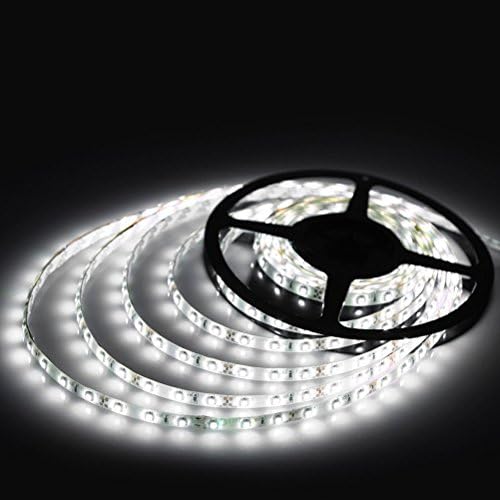 CO RODE IP20 5M 5050 SMD Flexible LED Strip Lights Natural/Pure White Color for Indoor (12volts,16.4 Feet,300LED)
