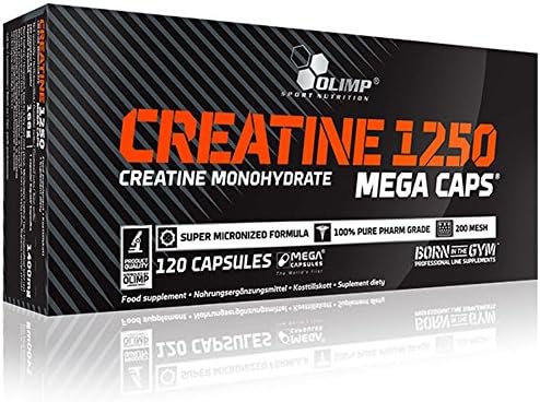 Olimp Nutrition Creatine Mega Caps Best Creatine Monohydrate 1250mg (120Caps) by Olimp Nutrition