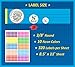 Pack of 1600 3/8 Inch Round Neon Color Coding Dot Map Label Stickers, 10 Colors, 0.375 in, 10mm, Fits All Laser/Inkjet Printers