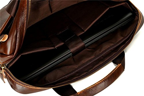 Clearance!Todaies Men Leather Messenger Shoulder Bags Business Work Briefcase Laptop Bag Handbag 2018 (38cm(L)7cm(W)27cm(H), Brown)