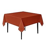 sancua Small Square Tablecloths 36x36 Inch Rust