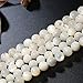 HAAMIIQII 60pcs 6mm Natural Mother of Pearl Shell Beads Round Loose Gemstone Beads for Jewelry Making Strand 15 Inch