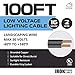 IRON FORGE CABLE 16/2 Low Voltage Wire - Landscape Electrical Wiring for Indoor Outdoor Lighting, Sprinkler, Landscaping Projects - 16 Gauge Wire - 100ft - Black